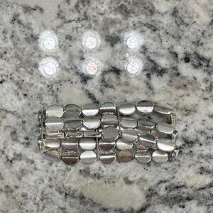 Faux silver bracelet